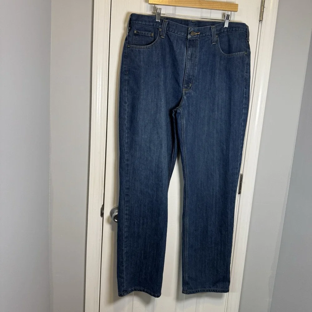 Carhartt Jeans Men's‎ 40x34 Blue Denim Relaxed Fit Straight Outdoor Workwear